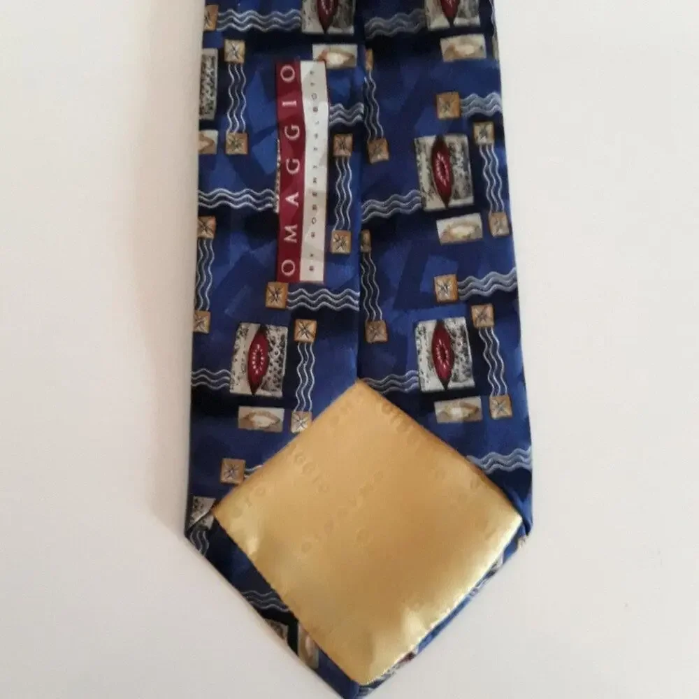 Omaggio by Robert Talbott Silk Tie Blue Gold